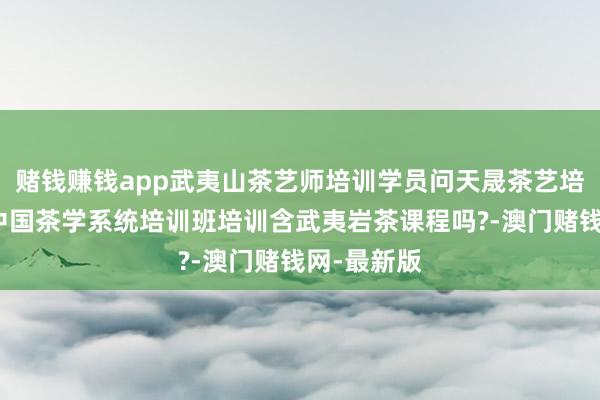 赌钱赚钱app武夷山茶艺师培训学员问天晟茶艺培训学校：中国茶学系统培训班培训含武夷岩茶课程吗?-澳门赌钱网-最新版