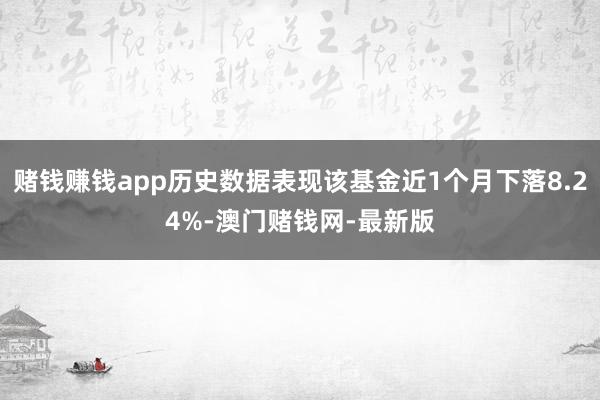 赌钱赚钱app历史数据表现该基金近1个月下落8.24%-澳门