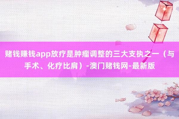 赌钱赚钱app放疗是肿瘤调整的三大支执之一（与手术、化疗比肩